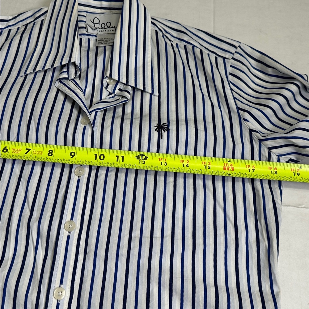 Lilly Pulitzer VINTAGE Striped Button Down Long Sleeve Size 2 Workwear Office - Picture 7 of 9